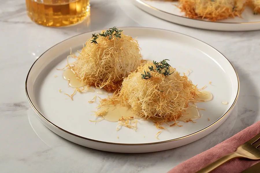 recipe image Tulum Peynirli, Ballı Tel Kadayıf Dolması