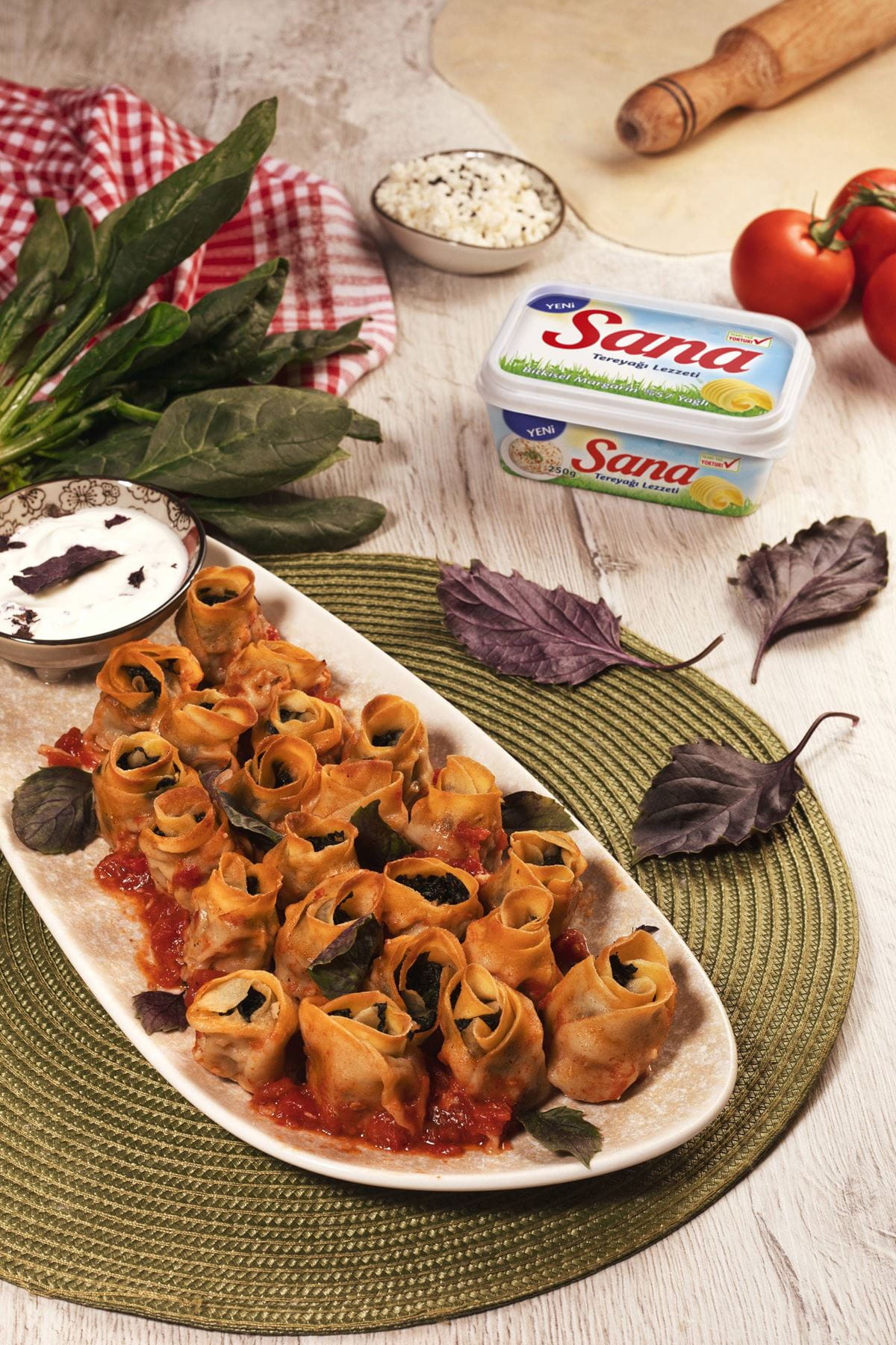 recipe image Ispanaklı Gül Mantısı