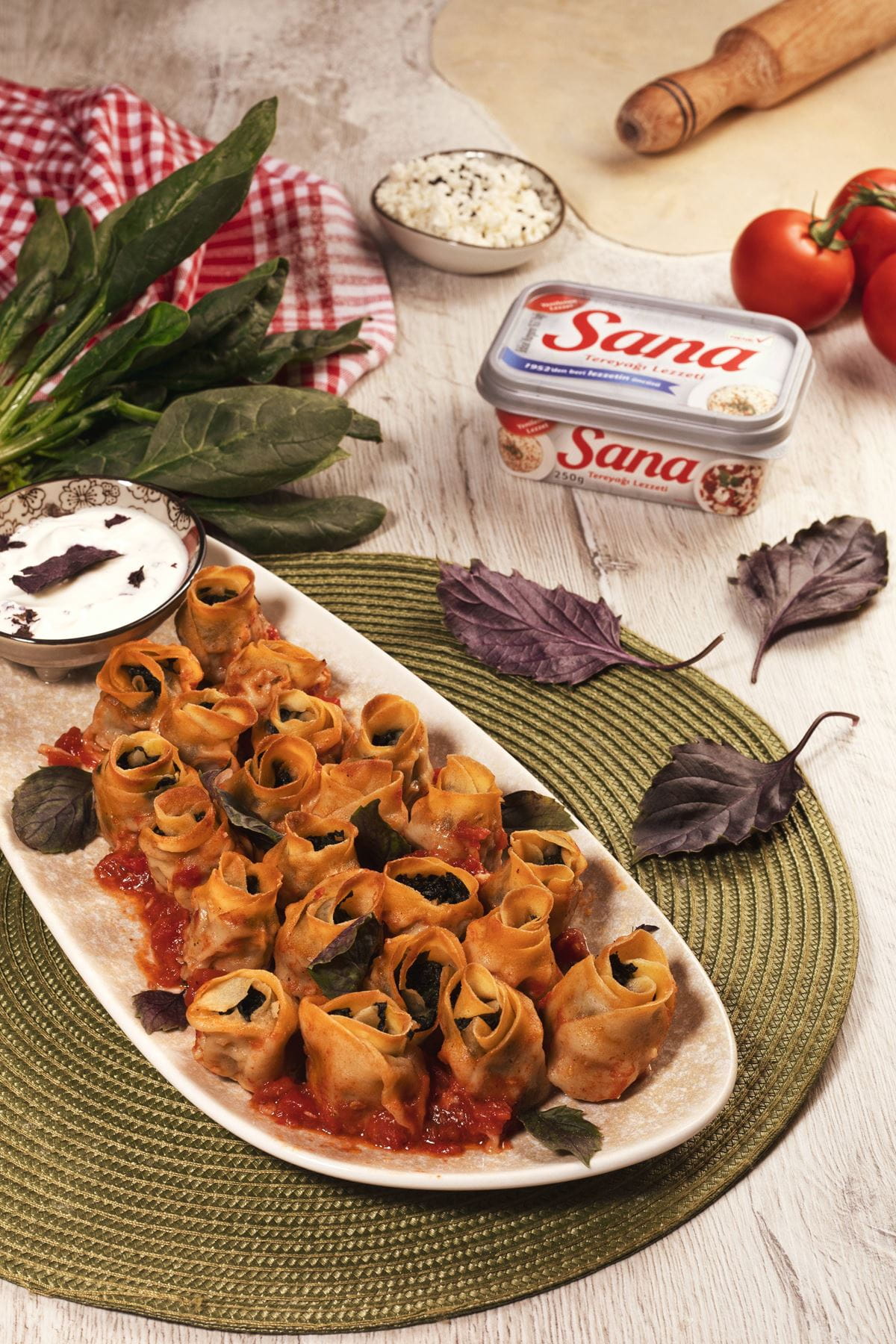 recipe image Ispanaklı Gül Mantısı